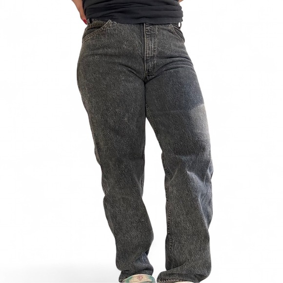 Vintage 80's Levi's Gray Acid Wash Faded Denim Jeans Silver Tab Women's 30x29 - Picture 3 of 11